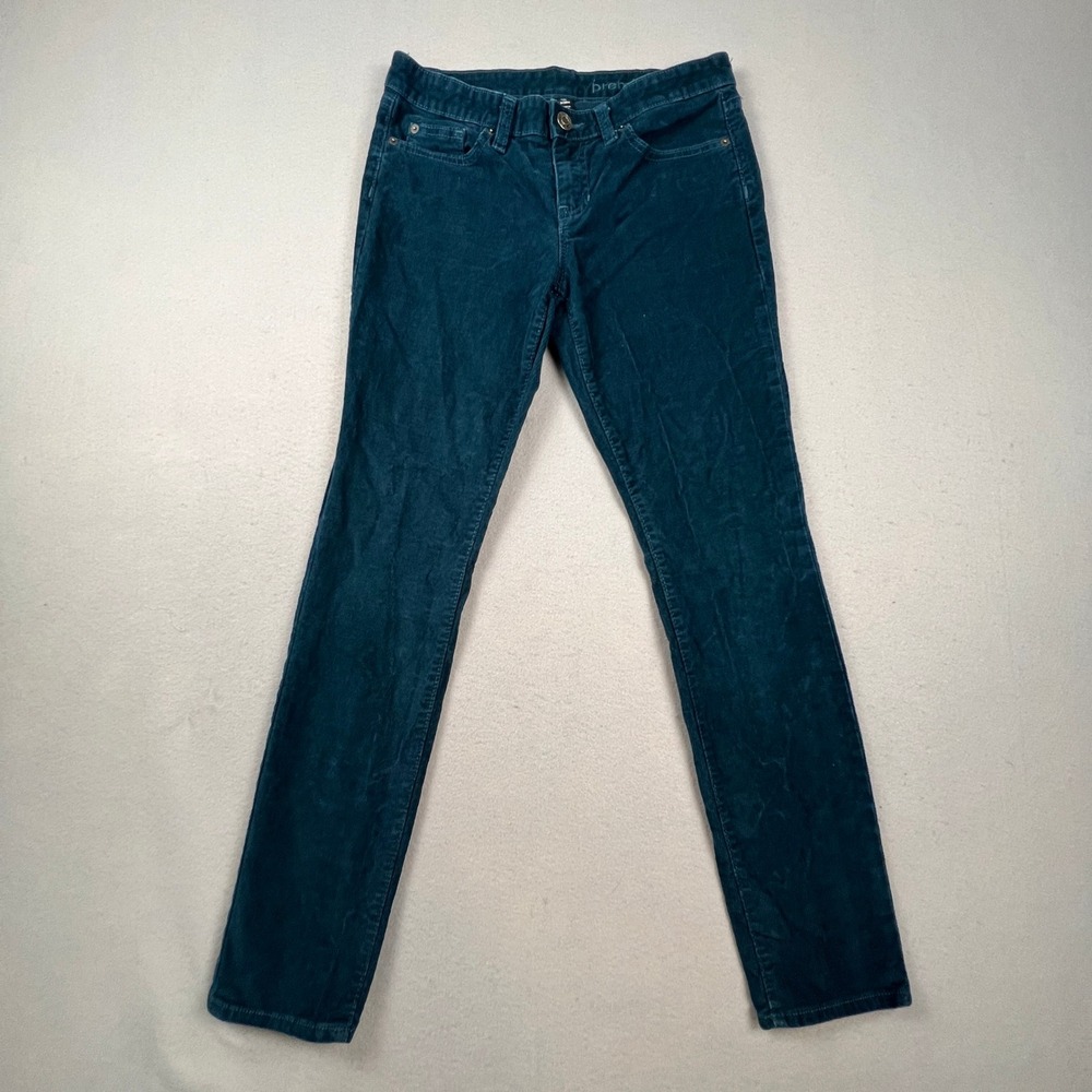 Gap Corduroy Pants Womens 2/26R Teal Blue Premium Skinny Stretch Trousers Casual